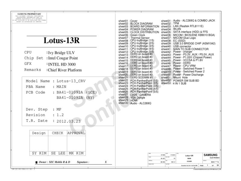 三星  Samsung LOTUS-13R MP1.3 120402电路图