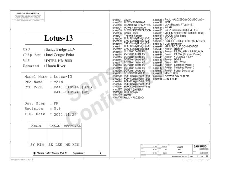 三星  Samsung LOTUS-13 1205电路图