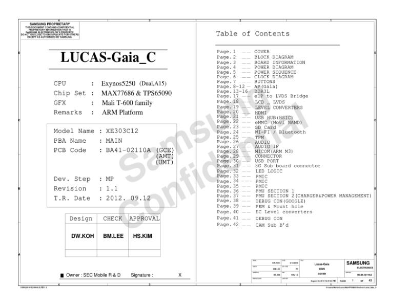 三星  Samsung LUCAS GAIA MAIN MP11 1009电路图