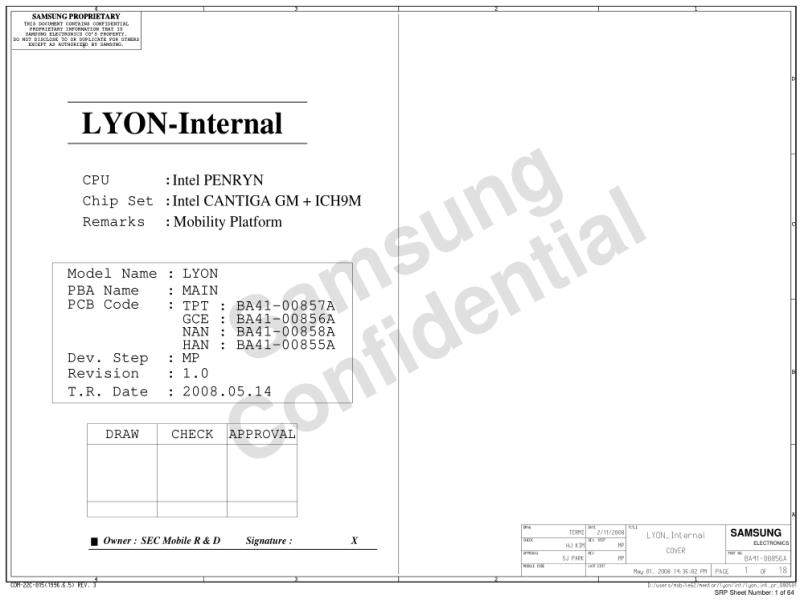 三星  Samsung LYON INT MP10 080514 SMT电路图