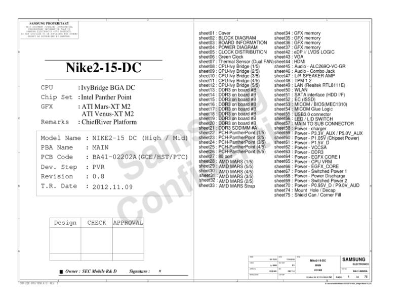 三星  Samsung NIKE2-15 DC BOM PVR V59 PVRSMT电路图