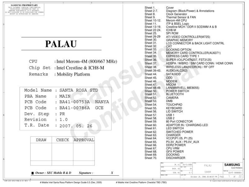 三星  Samsung PALAU PR1.1电路图