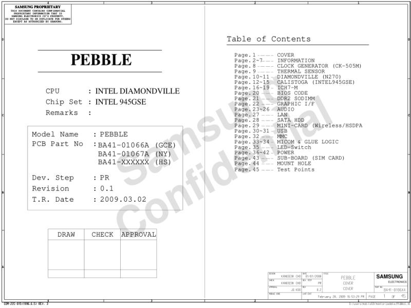 三星  Samsung PEBBLE PR 090304电路图