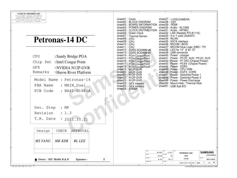 三星  Samsung PETRONAS-14 DC MP13 1021电路图