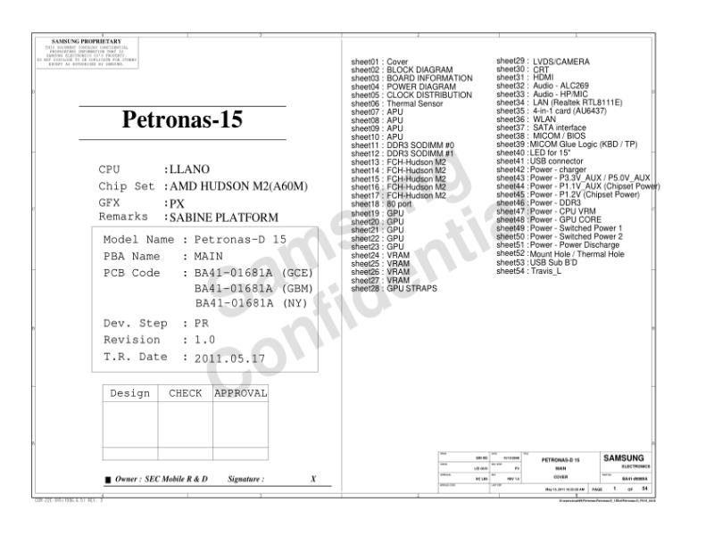 三星  Samsung PETRONAS-15DE MP1.2 GB0630电路图