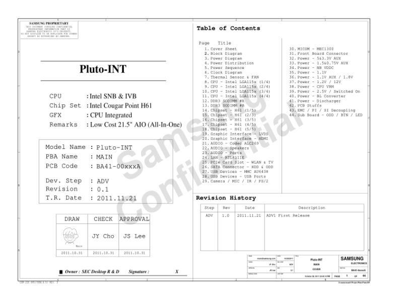 三星  Samsung PLUTO-INT ADV01 111031电路图