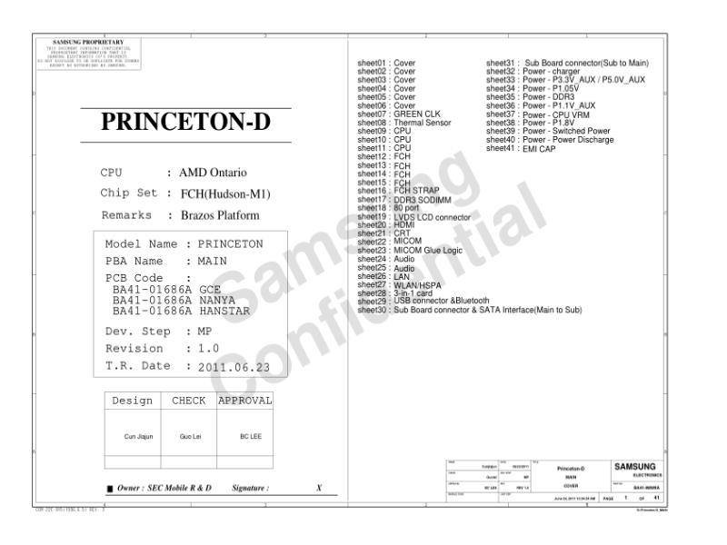 三星  Samsung PRINCETON D MP1.0 110624 GB电路图