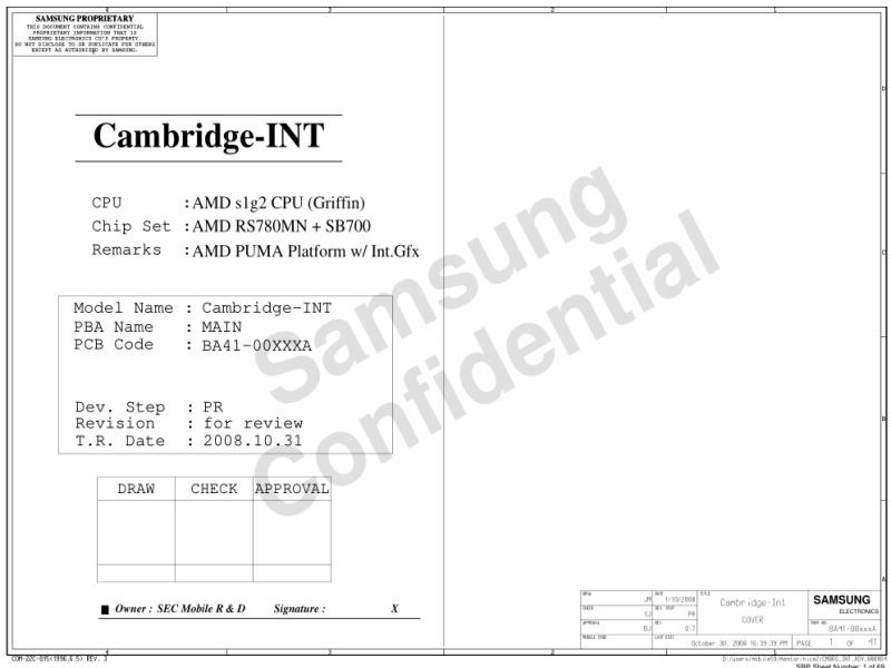 三星  Samsung R505 CAMBRIDGE-INT PR电路图