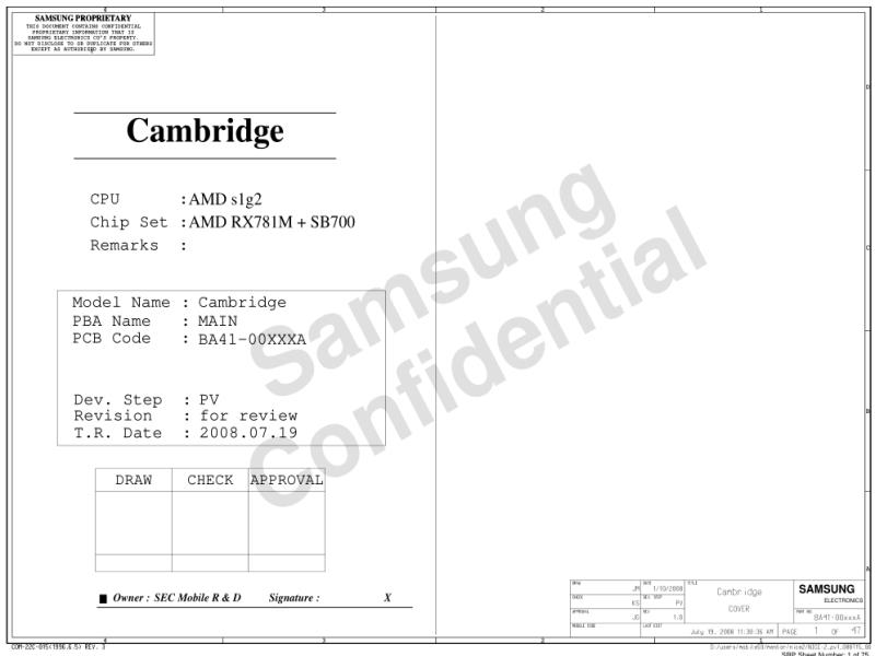 三星  Samsung R505 CMBRG PV0719电路图