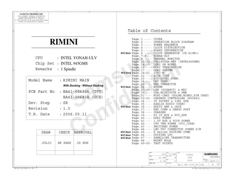 三星  Samsung RIMINI SCHEMATIC SR REV1.0电路图