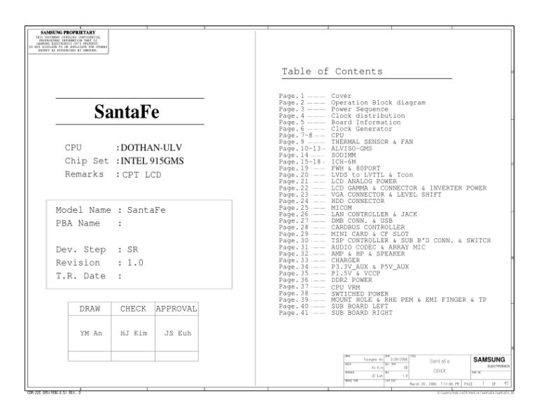 三星  Samsung SANTAFESR1.0电路图