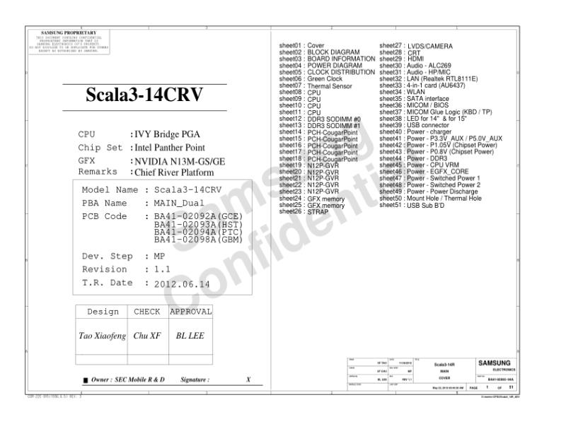 三星  Samsung SCALA3-14CRV.cad电路图