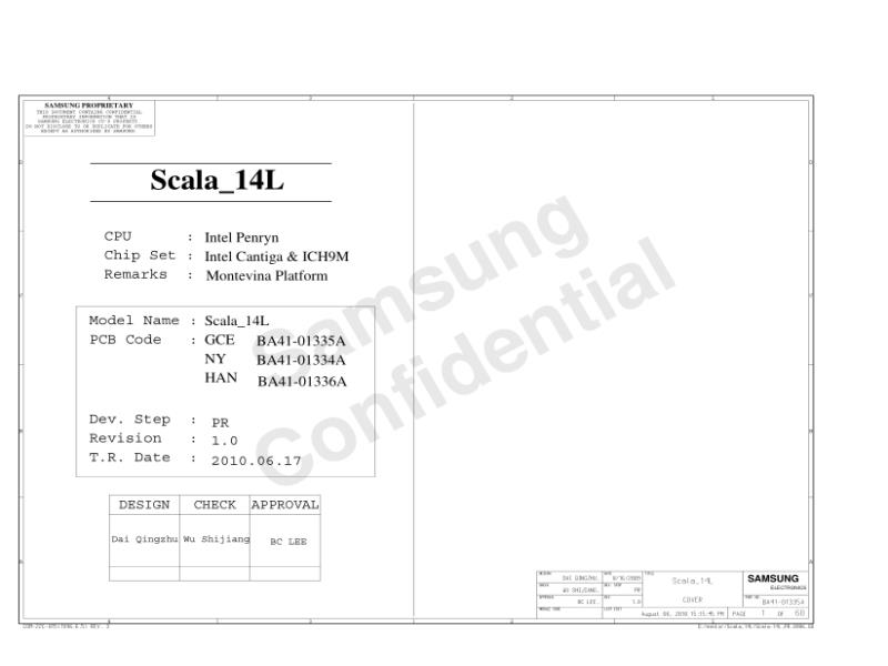 三星  Samsung SCALA 14L MP1.0电路图