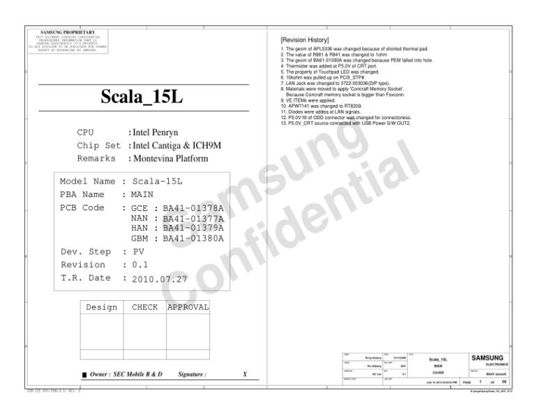 三星  Samsung SCALA 15L PV GB 0802电路图