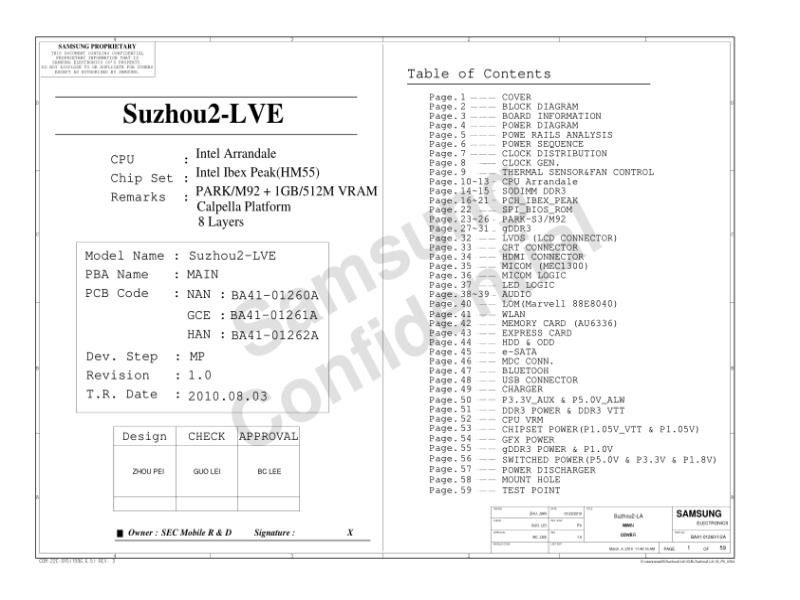 三星  Samsung SUZHOU2-LVE MP1.0电路图