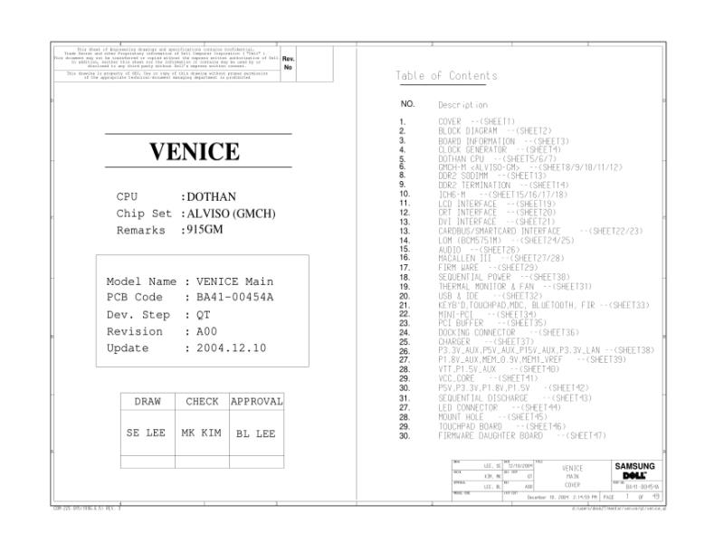 三星  Samsung VENICE CIRCUITDIAGRAM 041210电路图