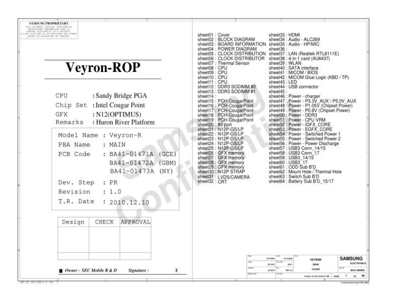 三星  Samsung VEYRON R OPT PR SCHEMATIC 1210电路图