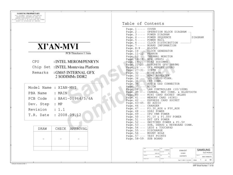 三星  Samsung XIAN-MVI MP1.1 080916电路图