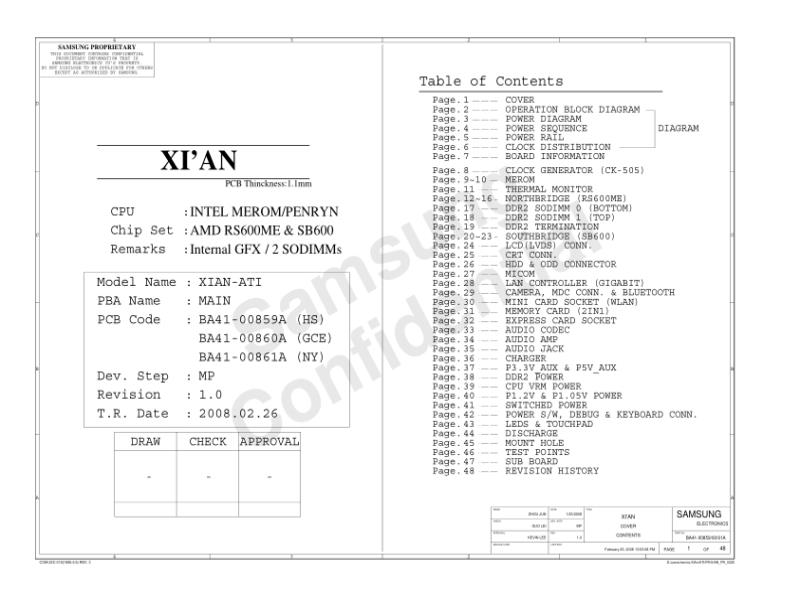 三星  Samsung XIAN ATI PR 080226电路图