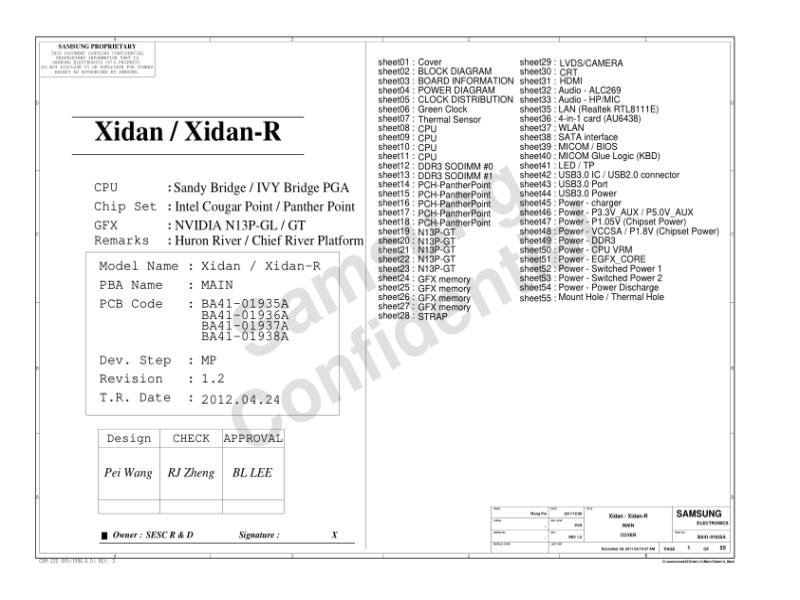 三星  Samsung XIDAN14 MP1.2 GB 0424电路图