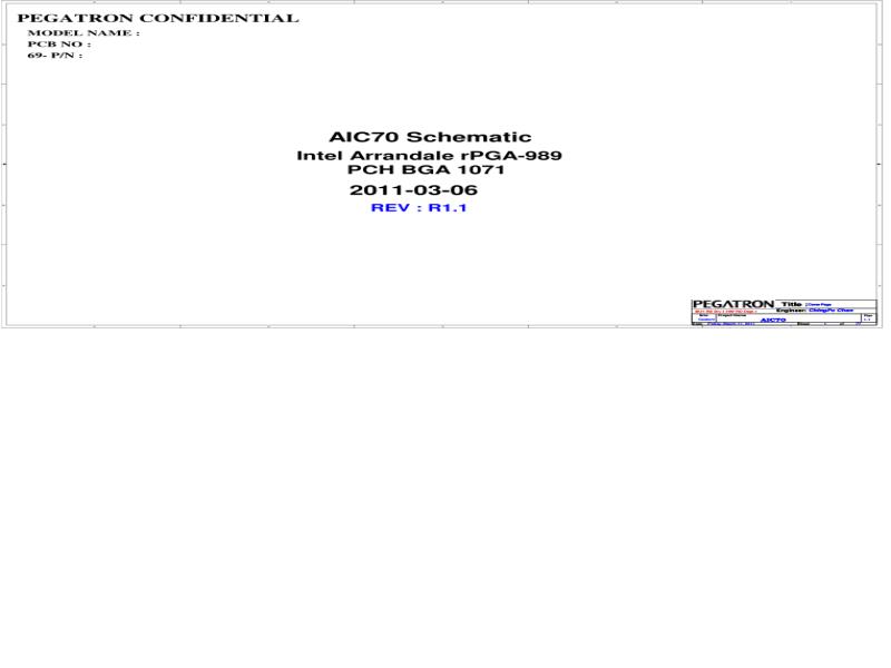 华硕  ASUS AIC70 R11 201103111800 BOM电路图