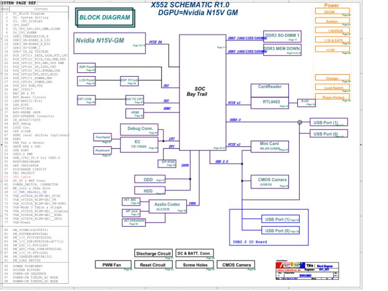 华硕  ASUS X550MD 11 0314 1000 MB电路图