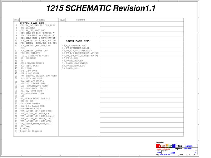 华硕  ASUS 1215N r1.00电路图