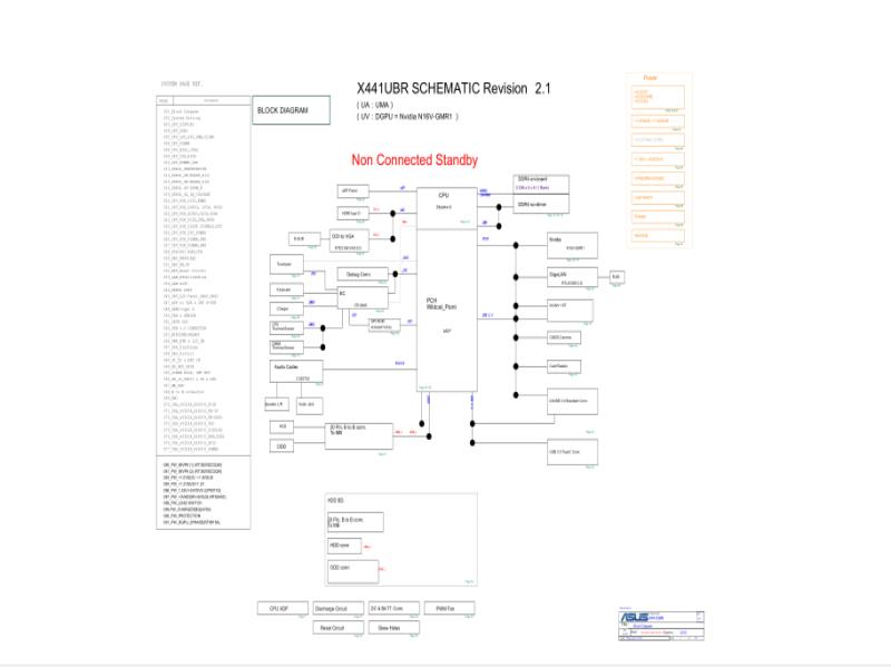 华硕  Asus X441UBR 2.1 Skylake电路图