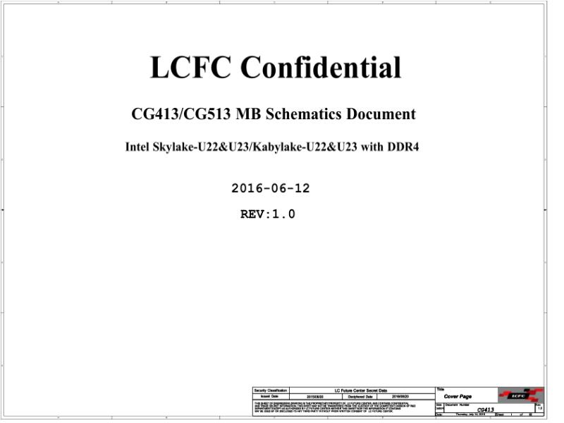 联想  Lenovo 310-14 15 IKB CG413 UMA MB V10 RTD2166 NMA981 SCH电路原理图