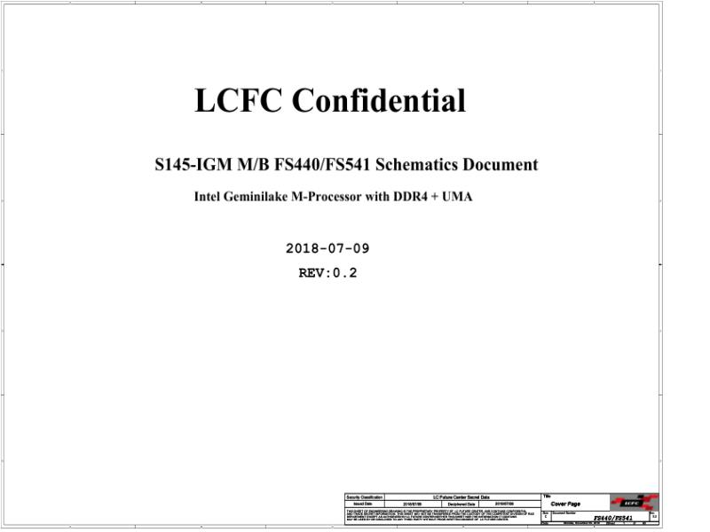 联想  Lenovo 330-14IGM FS440 NMC111 SCH电路原理图