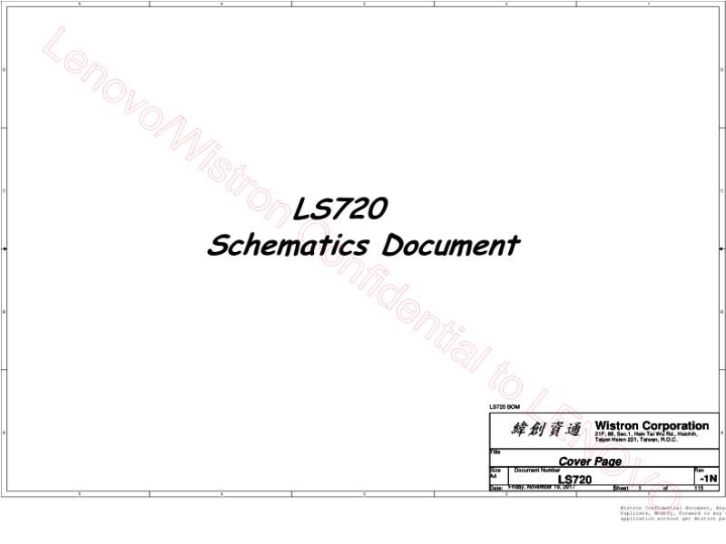 联想  Lenovo 720S-15IKB&Touch ls720 17823-1n sovp mb v4 201710240930 SCH电路原理图