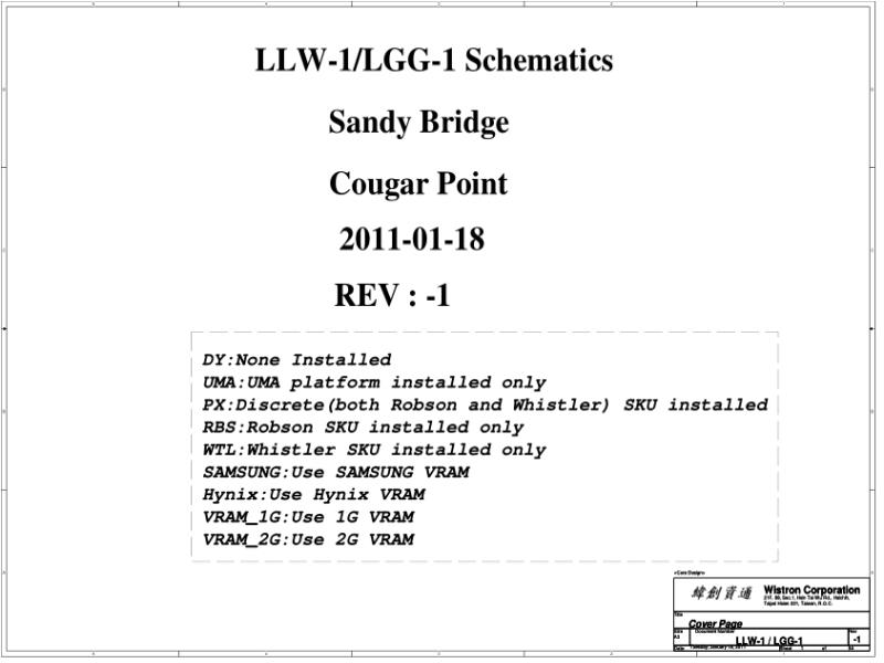 联想  Lenovo E420 E520 10282-1 10292-1 E425 10282 SCH电路原理图