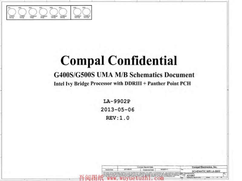 联想  Lenovo G400S G500S LA-9902P 电路图 SCH电路原理图