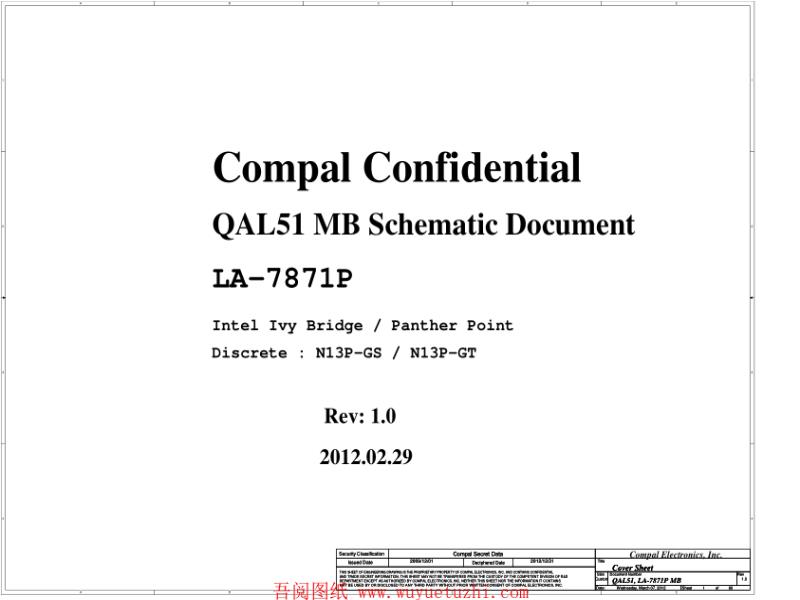 联想  Lenovo G580 QAL51 LA-7871P 电路图 SCH电路原理图