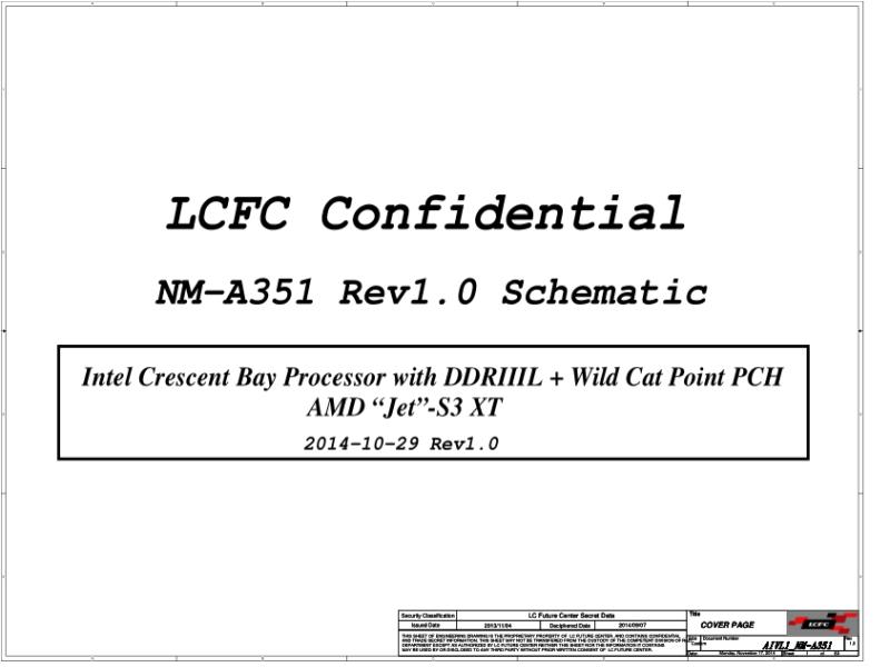 联想  Lenovo L450 AIVL1 NM-A351 2014-1117 SCH电路原理图
