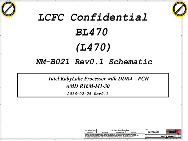 联想  Lenovo L470 nmb021 dl470 svt 2016 1104 gerber SCH电路原理图
