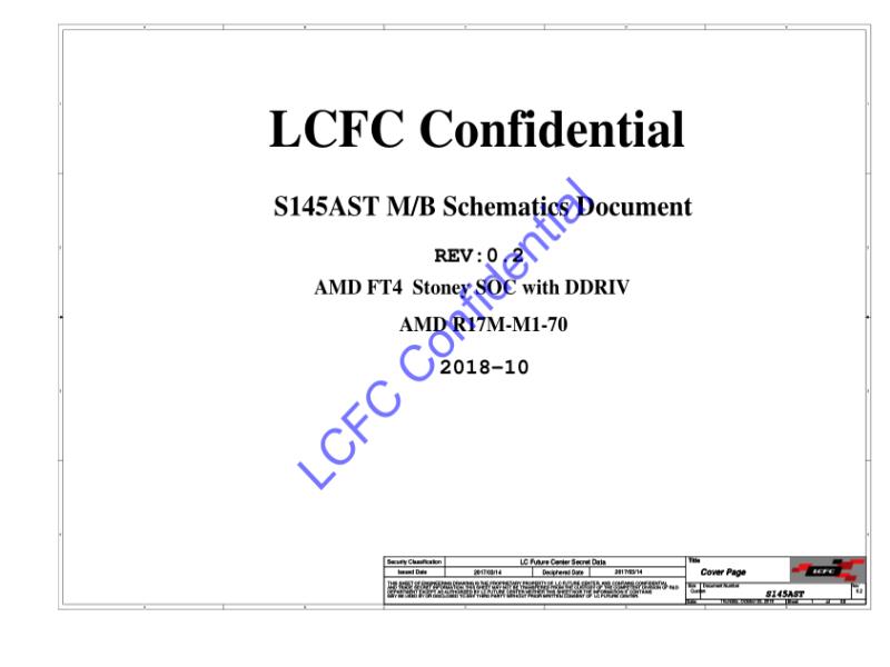 联想  Lenovo S145-15AST FS44A LCFC SCH电路原理图