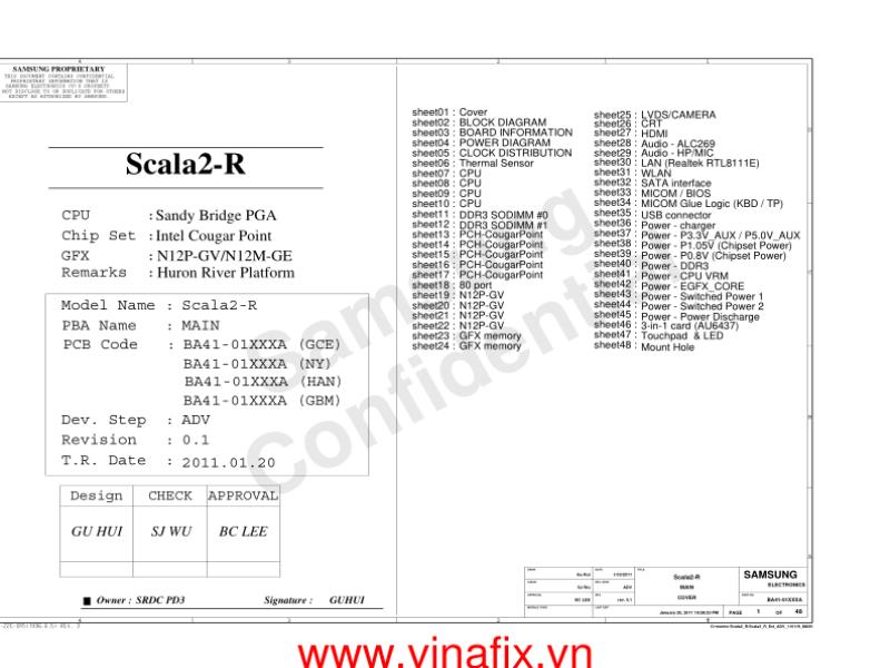 联想  Lenovo SAMSUNG NP-RF511 BA41-01473A SCH电路原理图