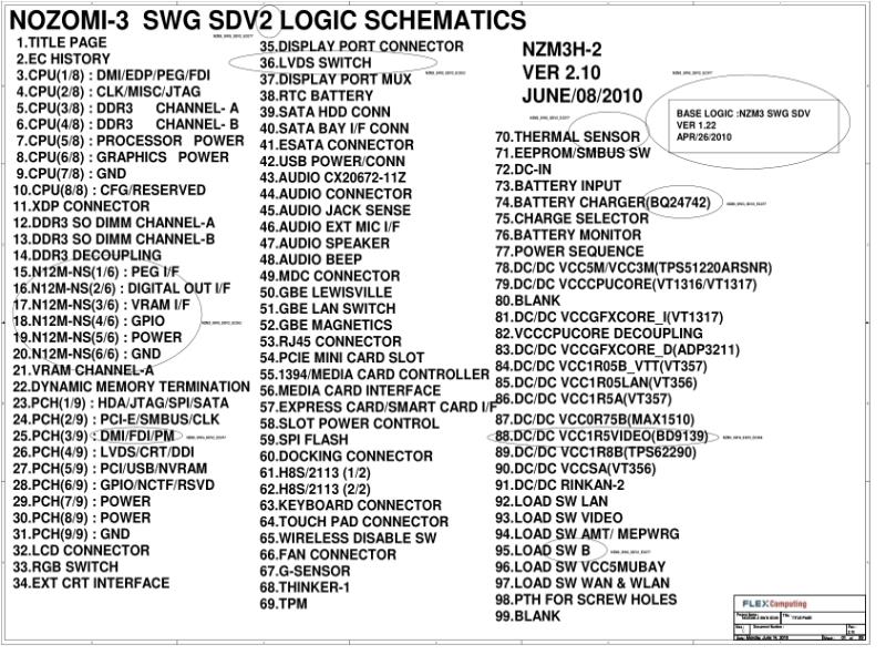 联想  Lenovo T420 NZM3H-2 Ver 210 SCH电路原理图