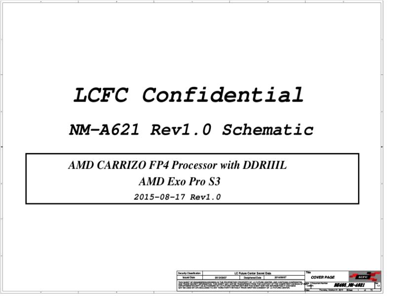 联想  Lenovo ThinkPad E465 LCFC BE465 NM-A621 Rev 1 0 Схема SCH电路原理图