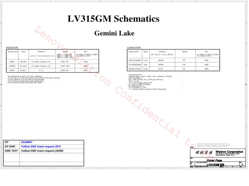 联想  Lenovo V130-15IGM lv315gm mb 17839-1m sovp 20180329 V3 PM SCH电路原理图