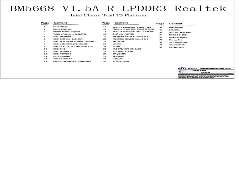 联想  Lenovo YOGA 310-11IAP BM5668 V1P5A R 0314 SCH电路原理图